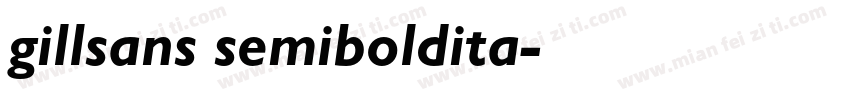 gillsans semiboldita字体转换